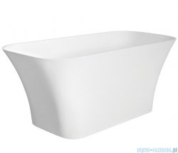 Besco Assos 160x70cm wanna wolnostojąca + syfon klik-klak czarny czyszczony od góry #WMD-160-AKB