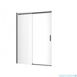 Excellent Rols drzwi wnękowe przesuwne 140 cm czarny mat szkło przejrzyste KAEX.2612.K.1400.BL