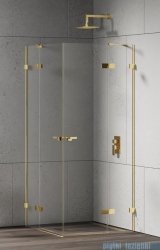 New Trendy Eventa Gold Shine kabina prysznicowa prostokątna 80x110x200 cm przejrzyste Złoty połysk EXK-4752