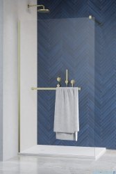 Radaway Modo New II Brushed Gold z wieszakiem kabina Walk-in 115x200 szczotkowane złoto 389115-99-01W