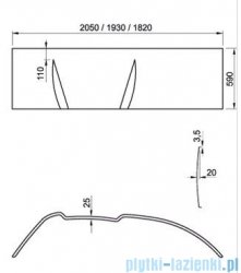 Ravak Panel do wanny Asymmetric 170 P CZ49100000