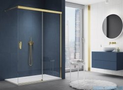 SanSwiss Cadura Gold Line kabina Walk in 120cm prawa ze ścianką przesuwną CAW2D1201207