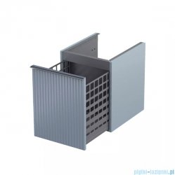 Oristo Etna szafka niska z koszem Ryflowana 40x50x45cm Szaroniebieski Mat OR52-SN1S-40-16R
