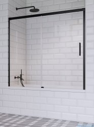 Radaway Idea Black Pn Dwj parawan nawannowy 170cm lewy czarny mat/szkło przejrzyste 10003170-54-01L