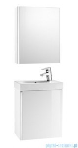 Roca Unik Mini zestaw łazienkowy z lustrem 45cm biały połysk A855866806