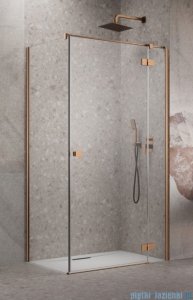 Radaway Essenza Kdj Brushed Copper kabina 110x110cm prawa szczotkowana miedź 1385041-93-01R/1384053-01-01