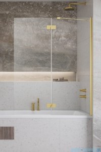 Radaway Essenza Gold PND II parawan nawannowy 110cm prawy złoty połysk/przejrzyste 110002110-09-01R