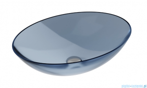 Besco Anya Blue Wave + maskownica biała umywalka nablatowa 50x35x15cm #UMA-50-BWW