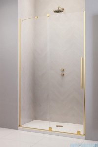 Radaway Furo Gold DWJ drzwi prysznicowe 140cm lewe szkło przejrzyste 10107722-09-01L/10110680-01-01 