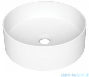 Deante Silia umywalka nablatowa granitowa Ø36 cm alabaster CQS AU4S