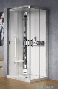 Novellini Glax 3 kabina prysznicowa standard 100x70 lewa srebrny GL3A107ST-1B