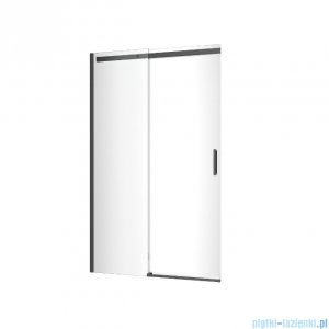 Excellent Rols drzwi wnękowe przesuwne 120 cm czarny mat szkło przejrzyste KAEX.2612.K.1200.BL