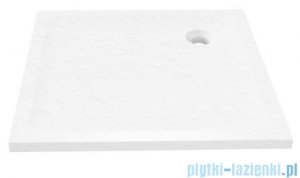 New Trendy Mild Stone Brodzik akrylowy kwadratowy 90x90x4,5 cm biały B-0542