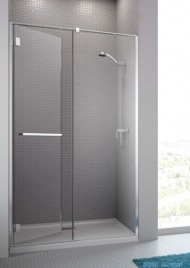 Radaway Carena DWJ Drzwi prysznicowe 90 lewe szkło przejrzyste + brodzik Delos C 34302-01-01NL
