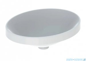 Geberit VariForm Umywalka owalna wpuszczana w blat bez przelewu 50x40cm spód szkliwiony KeraTect 500.711.00.2