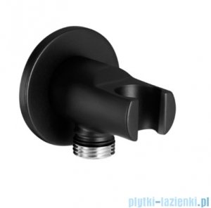 Roca Przyłącze kątowe Aqua 1/2 z uchwytem na słuchawkę Czarny Mat z powłoką Everlux-PVD  A5B5250NB0