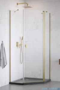 Radaway Nes Brushed Gold Ptj kabina pięciokątna 100x90cm prawa złoto szczotkowane 10052000-99-01R/10052700-99-01