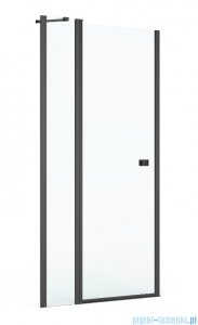 Roca Capital drzwi prysznicowe CZARNY MAT 100x200cm przejrzyste AM4610016M
