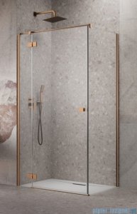 Radaway Essenza Kdj Brushed Copper kabina 110x70cm lewa szczotkowana miedź 1385041-93-01L/1384048-01-01