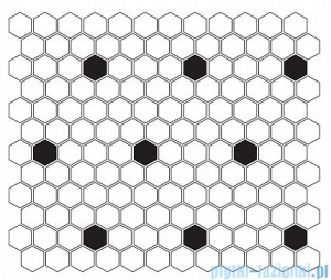 Dunin Mini Hexagon B&W Spot płytka ścienna 26x30cm
