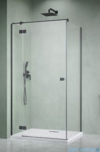 Essenza 8 Brushed GunMetal Kdj kabina 80x100cm lewa szczotkowany grafit 10480512-01-01L/10470237-92-01L/10113100-01-01