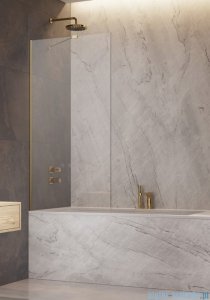 Radaway Modo New Gold Pnj parawan nawannowy 90cm L/P złoty połysk/szkło przejrzyste 10006090-09-01