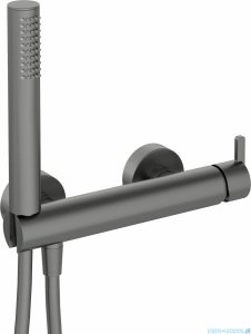 Deante SILIA Bateria prysznicowa z zestawem prysznicowym titanium BQS D41M