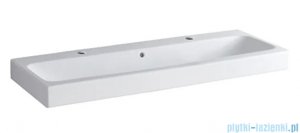 Geberit iCon Umywalka wisząca z dwoma otworami z przelewem 120x48 cm 124020000