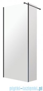 Omnires Marina Kabina prysznicowa typu walk-in ze ścianką boczną 80x200 cm przejrzyste profil czarny MA8030BLTR