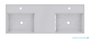 Riho Livit Glaze Top umywalka ceramiczna 2-komorowa 121x46cm biała F70020D