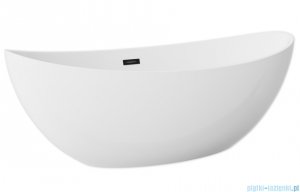 The North Bath Frigg wanna wolnostojąca z korkiem i przelewem CZARNYM180x87cm  6807B-1801OEMBL