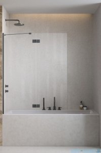 Radaway Essenza Brushed GunMetal PND II parawan nawannowy 120cm lewy szczotkowany grafit/przejrzyste 110002120-92-01L