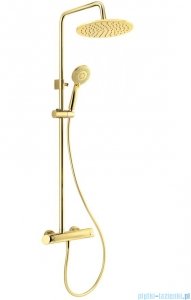 Deante Arnika Gold zestaw prysznicowy natynkowy złoty NAC Z1QK