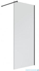 Oltens Bo kabina prysznicowa Walk In 80cm szkło przejrzyste profil czarny mat 22000300