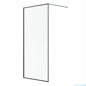 Radaway Modo F II Black kabina Walk-in 120x201cm Czarna szkło przejrzyste 10409124-54-01