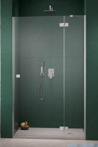 Radaway Essenza 8 Brushed Nickel Dwj drzwi wnękowe 120cm prawe szczotkowany nikiel/szkło przejrzyste 10480812-01-01R/10460337-91-01R