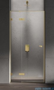New Trendy Eventa Gold Shine drzwi wnękowe pojedyncze 120x200 cm przejrzyste lewe Złoty połysk EXK-4679