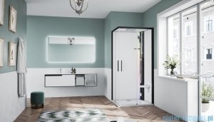 Novellini Glax 1 2.0 kabina z sauna parową 100x100 czarna G21A109M5-1HH