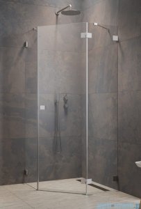 Radaway Essenza Ptj Brushed Nickel kabina pięciokątna 90x90cm prawa szczotkowany nikiel 1385010-91-01R/1385050-01-01