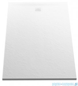 New Trendy Mori brodzik konglomeratowy prostokątny 140x90x3 cm biały B-0437