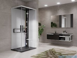 Novellini Glax 2 2.0 kabina masażowo-parowa 90x90 czarna G22A90M5-1HU