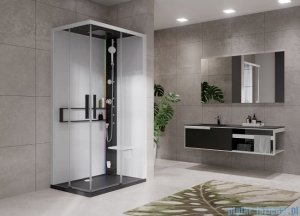 Novellini Glax 2 2.0 kabina masażowo-parowa 80x80 czarna G22A80T5-1HU