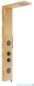 Corsan Balti panel prysznicowy z termostatem czarny drewno bambusowe B-001TBL