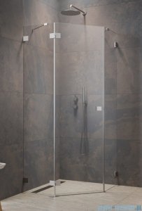 Radaway Essenza Ptj Brushed Nickel kabina pięciokątna 90x80cm lewa szczotkowany nikiel 1385010-91-01L/1385053-01-01