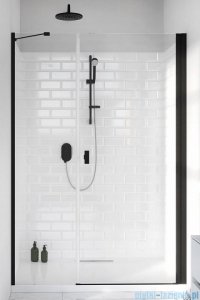 Radaway Nes 8 Black Dws I drzwi wnękowe 100cm prawe czarny mat/szkło przejrzyste 10078100-54-01R/10078111-01-01