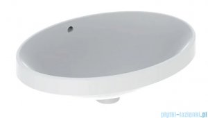 Geberit VariForm Umywalka owalna wpuszczana w blat 55x40cm szkliwiony spód KeraTect 500.717.00.2