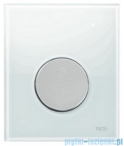 Tece Przycisk spłukujący ze szkła do pisuaru Teceloop szkło białe przycisk chrom matowy 9.242.659