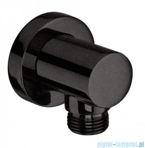 Roca kolanko ścienne Aqua ROUND 1/2 do podłączenia natrysku z powłoką Everlux-PVD Brushed Titanium Black A5B1450NM0
