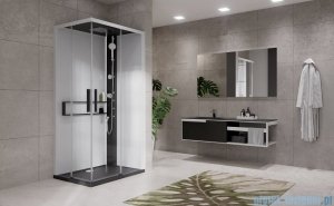 Novellini Glax 2 2.0 kabina z hydromasażem 100x70 prawa czarna G22A197DT1-1HU