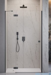 Radaway Essenza 8 Brushed GunMetal Dwj drzwi wnękowe 130cm lewe szczotkowany grafit/szkło przejrzyste 10480812-01-01L/10460437-92-01L